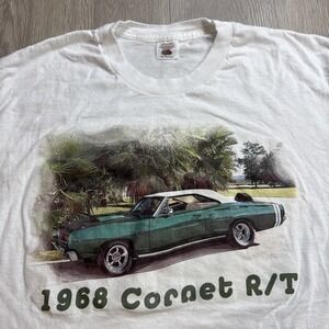 Vintage 1968 Coronet RT Dodge T Shirt Men's‎ Large L Fruit Loom Graphic Rare!